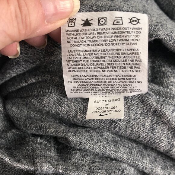 NIKE Women's Heather Grey Gym Vintage One Piece Romper M - Picture 11 of 13